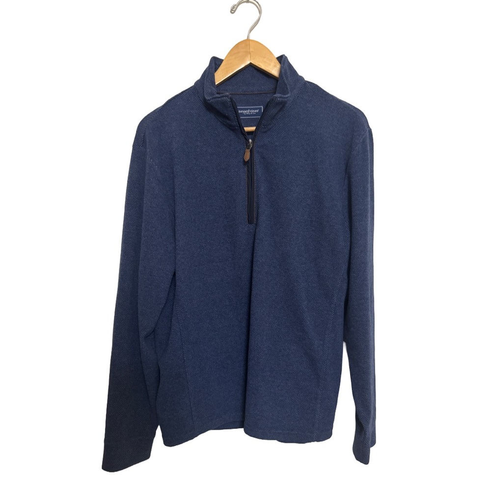 Vineyard Vines Blue Striped Zip Up Sweater